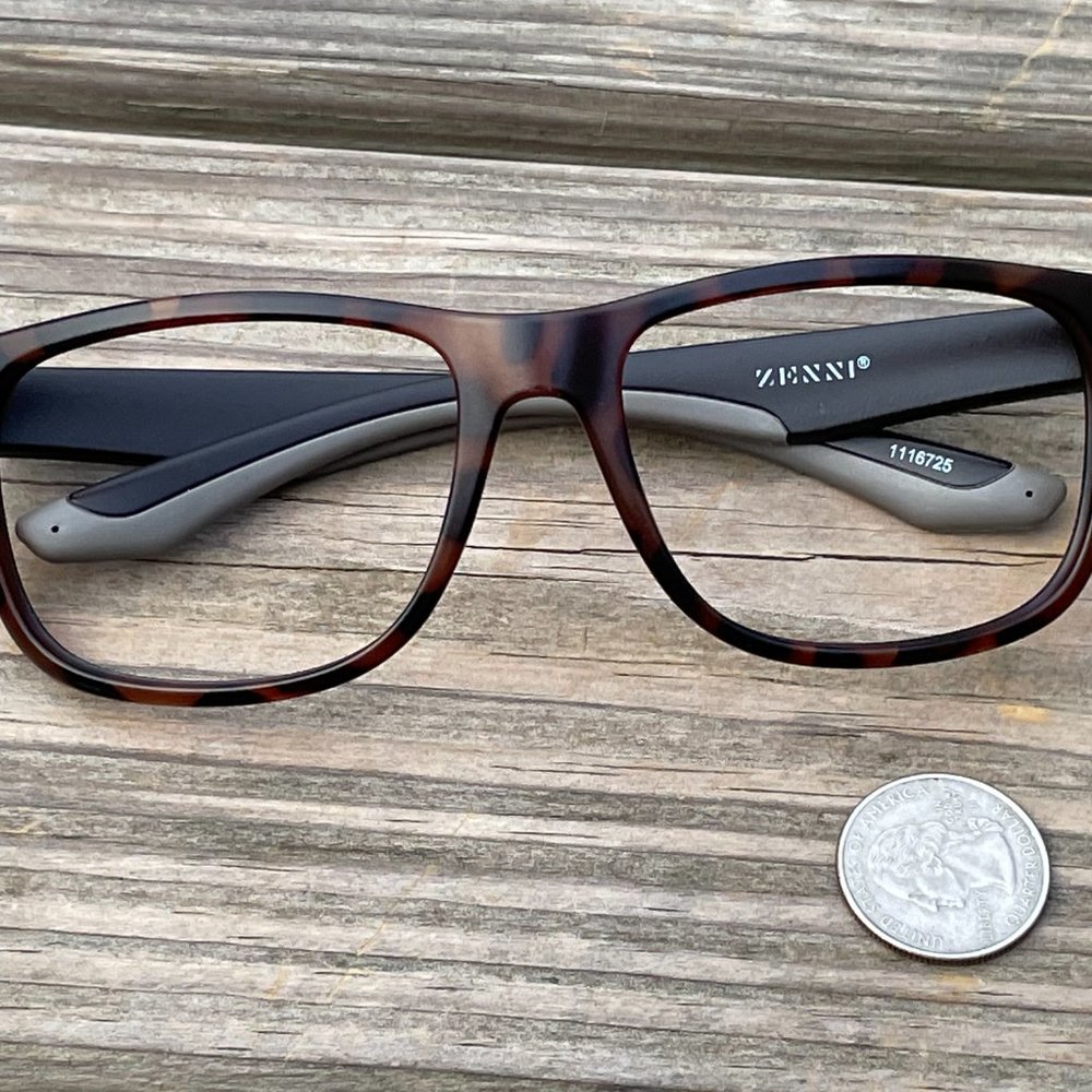 Zenni Sunglasses Frame Brown Tortoise Men Glasses - Picture 3 of 3